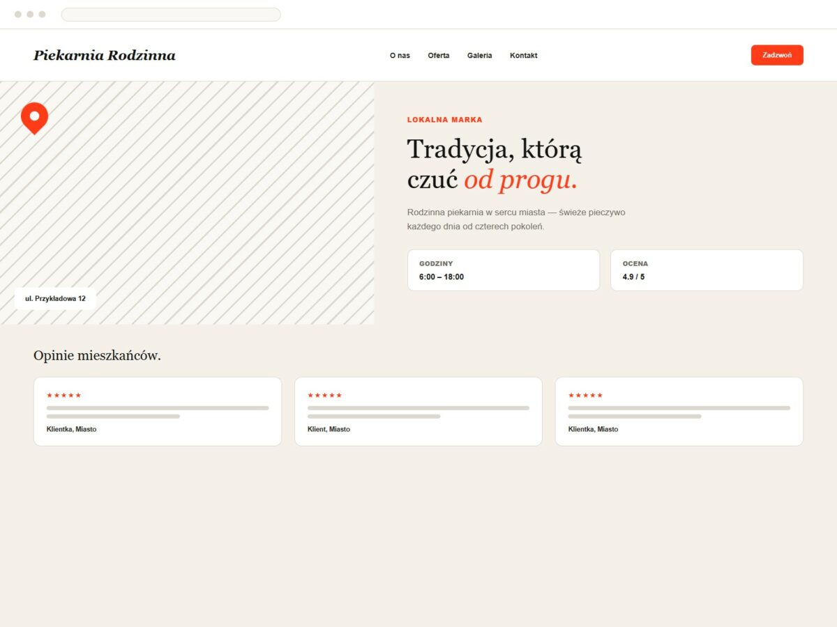 Makieta strony — koncepcja dla lokalnej marki (CONCEPT, projekt demonstracyjny SPALVO)